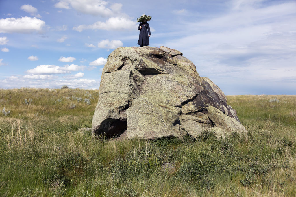 Meryl McMaster, <em>Between the Start of Things and the End of Things</em> (part I of triptych, shown below) from the series <em>As Immense as the Sky</em>, 2019. Digital C-print, 40 x 60 in. Courtesy Stephen Bulger Gallery, Toronto / Pierre-François Ouellette art contemporain, Montreal. © Meryl McMaster.