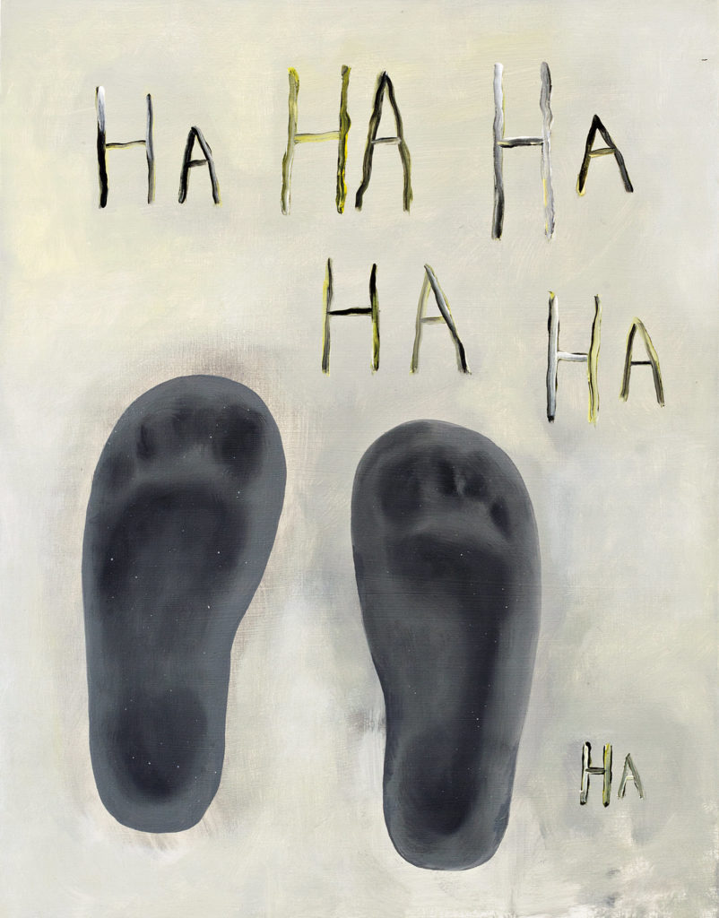 Erica Mendritzki, <em>I’m Hysterical!</em>, 2016. Oil on wood panel, 45.7 x 35.6 cm. Courtesy the artist.