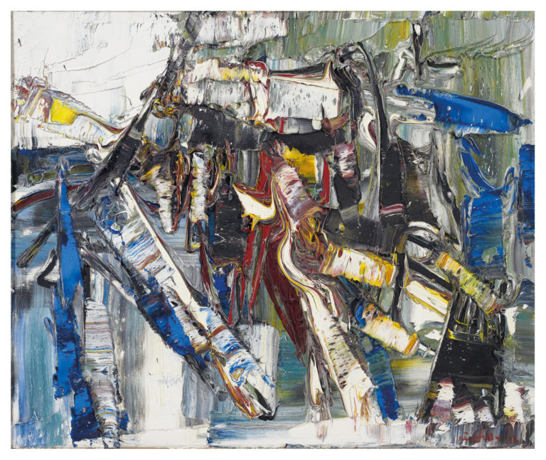 Jean Paul Riopelle, <em>Kenavo</em>, 1962. Oil on canvas, 46 x 55 cm. Collection: Palm Springs Museum.