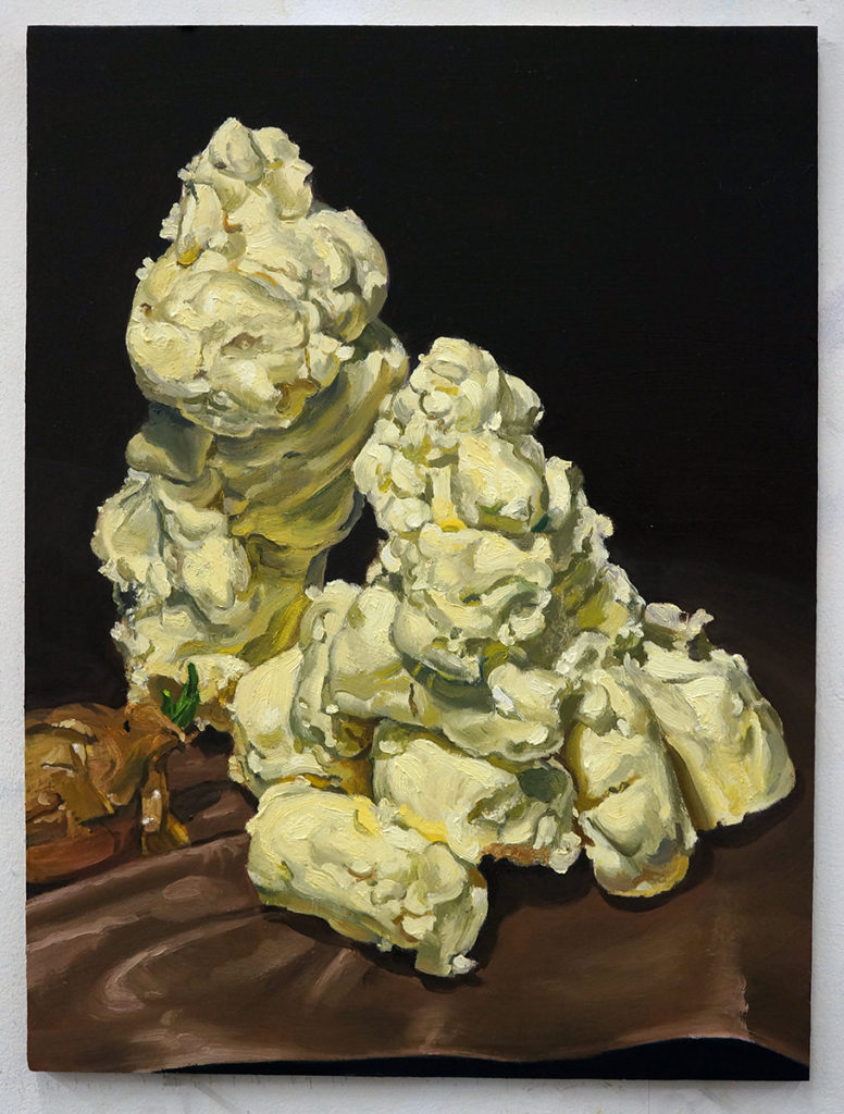 Sean Alward, <em>Butter</em>, 2019. Oil on panel, 12 x 16 inches. Courtesy the artist.
