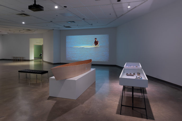 Installation view of Jon Sasaki's exhibition “We First Need a Boat for the Rising Tide to Lift Us” at the Richmond Art Gallery. Photo: Michael Love.