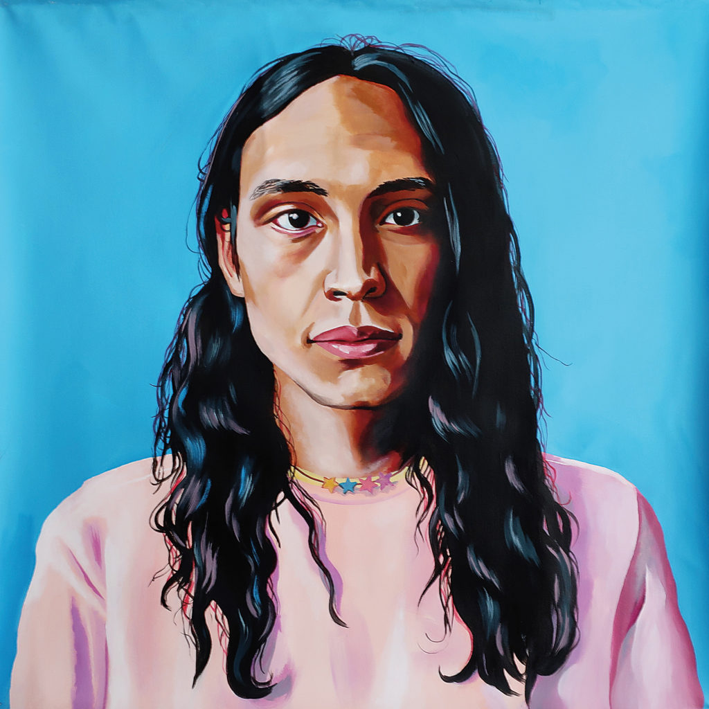 Lauren Crazybull, <em>Seth</em>, 2019. Acrylic on canvas, 92.7 x 94 cm. 