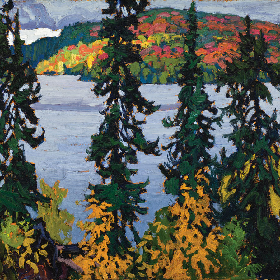 Lawren S. Harris (1885–1970), Montreal River, c. 1920, oil on paperboard, 27 x 34.7 cm, Gift of the Founders, Robert and Signe McMichael, McMichael Canadian Art Collection