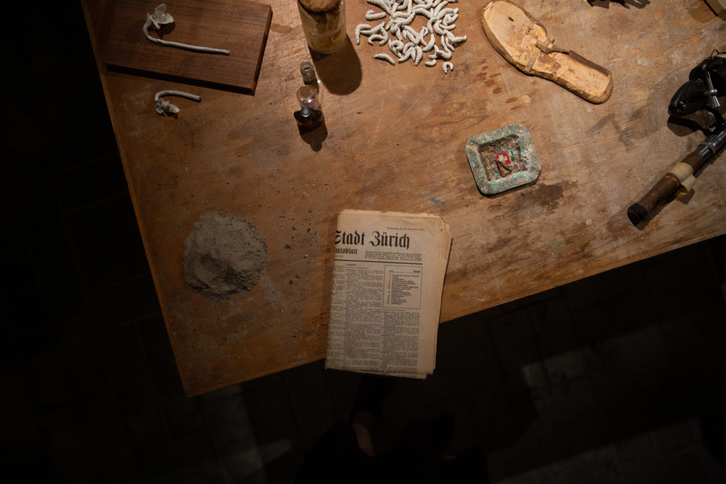 Vicky Sabourin‘s “Colts raisin” (installation detail), 2019. The newspaper was stolen during the exhibition. Photo: Marie-Claude Brault. Courtesy the artist.