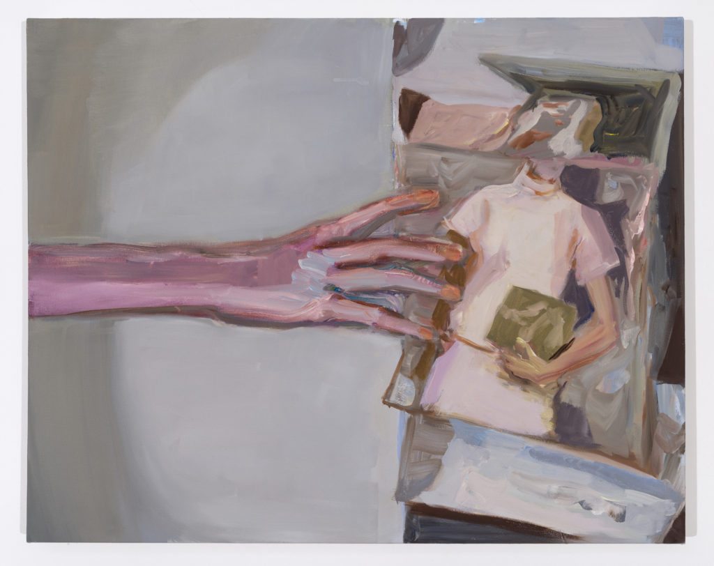 Janet Werner, <em>Reach</em>, 2019.
Oil on canvas, 55.8 x 71.1 cm.
Courtesy the artist/Parisian Laundry.