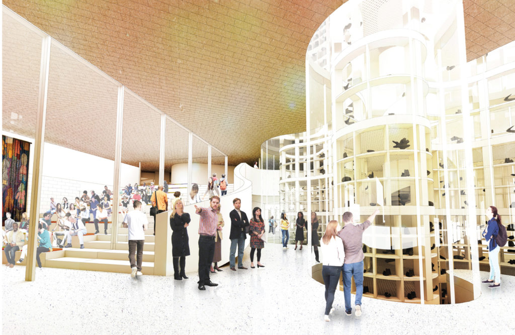 Winnipeg Art Gallery Inuit Art Centre lobby rendering. Image: Michael Maltzan Architecture. Courtesy the WAG. 