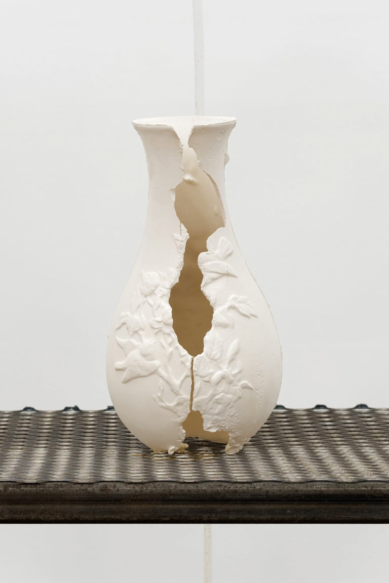 Azza El Siddique, <em>What is left is only water</em>, 2019. Fired slip clay and rust, 30 x 20 cm. Courtesy Helena Anrather, New York. 
