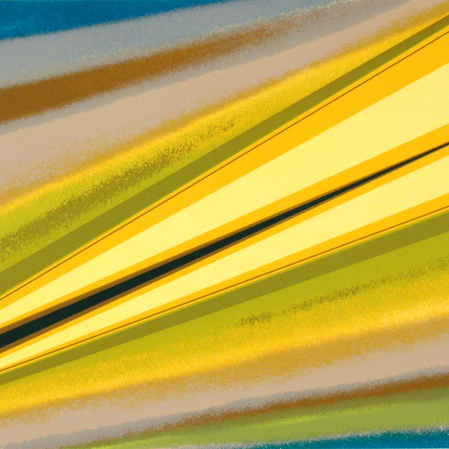 Rita Letendre, Asor, 1979. Serigraph, 46 x 61.2 cm. Kitchener-Waterloo Art Gallery purchase, with matching funds from the Ministry of Culture and Recreation (Wintario), 1980. © Rita Letendre. Photo: KWAG.