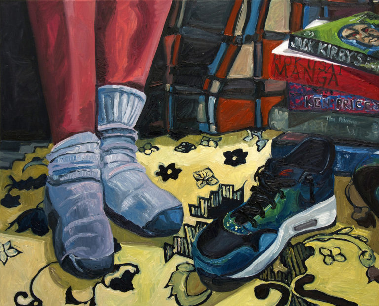 Jordan Casteel, <em>Nike</em>, 2015. Courtesy Kenneth Montague/The Wedge Collection. 