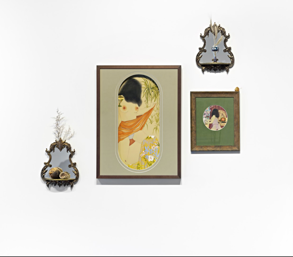 Mia Sandhu, (left to right), <em>Bawdy 8</em>, 2020 and <em>Bawdy 7</em>, 2019. Courtesy Patel Gallery. 
