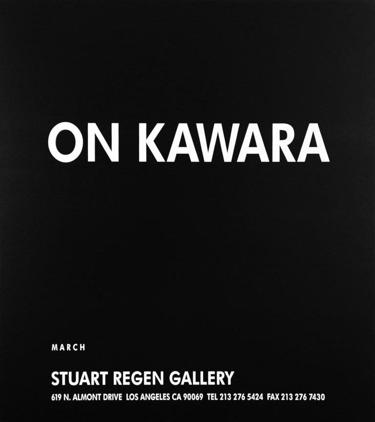 Ron Terada, <em>Untitled (Ad Painting: On Kawara)</em>, 1996. Acrylic on canvas, 102 x 94 cm. Courtesy Catriona Jeffries. Photo: Damian Moppett.