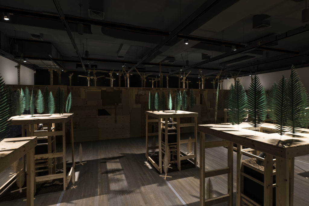 Rita McKeough, <em>darkness is as deep as the darkness is</em> (installation view), 2020. Courtesy the artist. Walter Phillips Gallery, Banff Centre for Arts and Creativity. Photo: Donald Lee.  