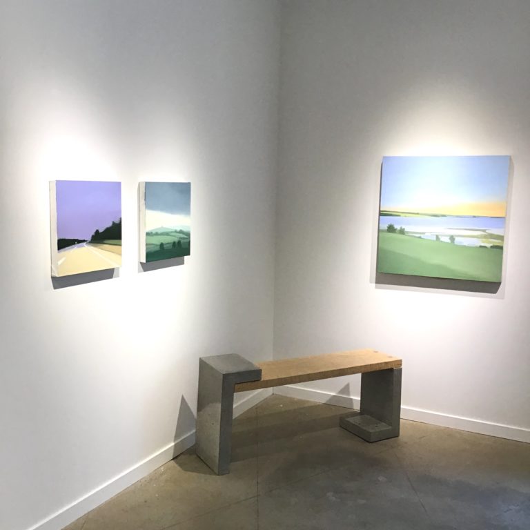 Paintings by Sara MacCulloch were installed as previously scheduled at Studio 21 in April 2020, even though few can visit.