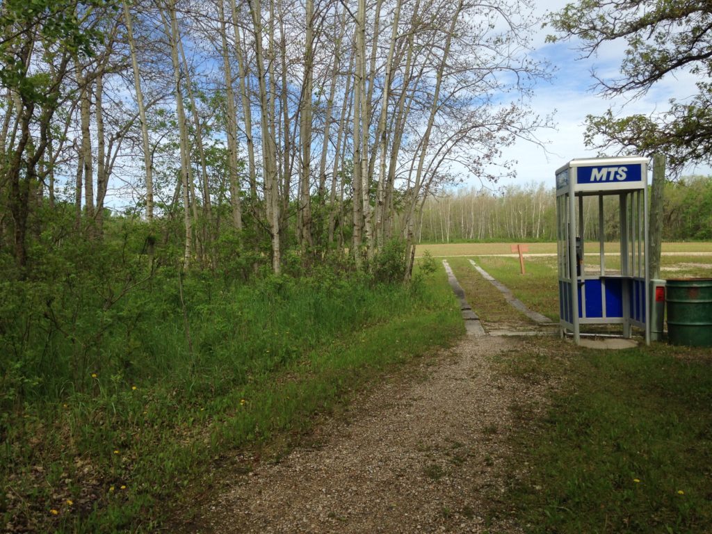 Jeanne Randolph, <em>This is the Canadian-USA Peace Garden. I thought I could portray the mid-century modern telephone booth as unmistakeably alien in a quiet woodsy environment. I’m not a photographer, that’s the problem, so I didn’t know-how. All I could do was record the juxtaposition of what!was passing for natural, which itself is somewhat contradictory—that the greenery was passing for natural; and you can say at a certain point the phone booth would pass for natural. Sometimes technological devices become so familiar that they will seem natural in another sense. Follow up on that one however you wish, I don’t know. I’m not gonna write poetry about it, that’s for sure.</em> 2018. Archival inkjet print, 21.5 x 27.9 cm. Courtesy the artist and Paul Petro Contemporary Art. 