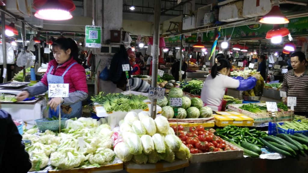 Wet market in Shunde, China, 2019. Photo: Su-Ying Lee.