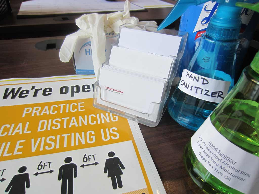 Urban Shaman is preparing to offer hand sanitizer and social-distance signage, among other measures, for its reopening on June 19.