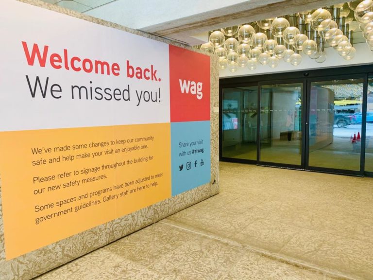 New entrance signage at the Winnipeg Art Gallery. Photo: WAG.