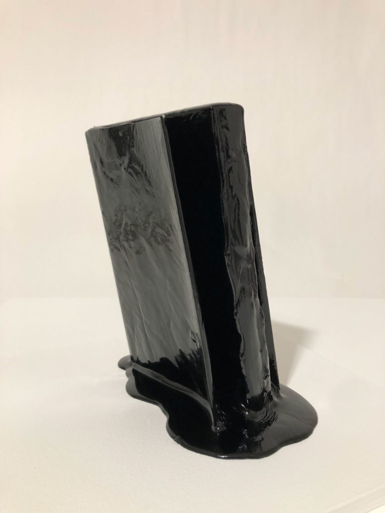 Chantal Gibson, <em>Redacted Text</em>, 2019. Altered Book, Canadian Encyclopedia (3 Vol), liquid rubber. Photo: Chantal Gibson. Courtesy the artist.

 

Chantal Gibson is an award winning writer and artist-educator from Vancouver working in the space where writing and visual art meet.