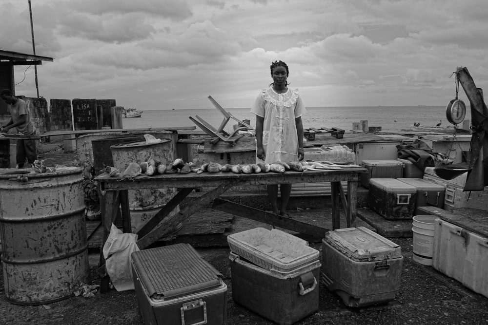 Anique Jordan, <em>Fish Market</em> (from the Salt series, 2015). Chromogenic print. 22 x 30 in. Courtesy the artist. 

Anique Jordan is a Scarborough born lens-based and performance artist and curator.