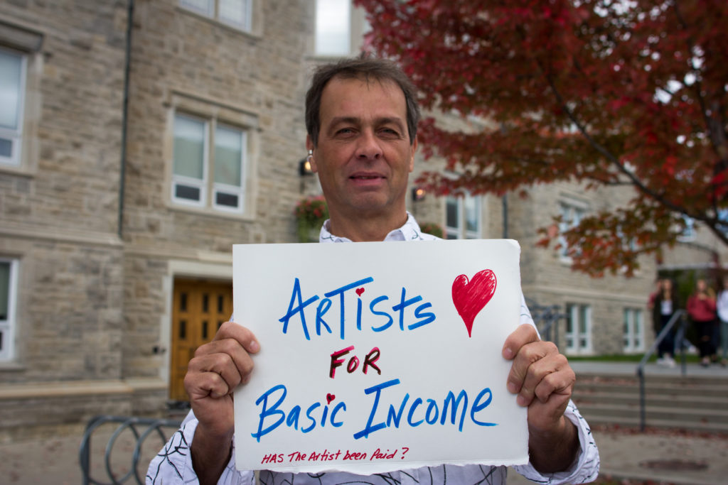 Artist Craig Berggold also participated in Jessie Golem’s <em>Humans of Basic Income</em> series.