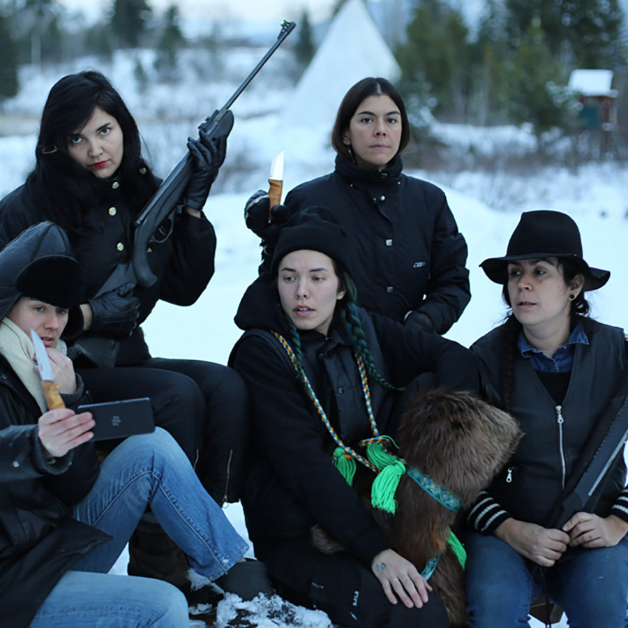 © Amy Kazymerchyk, Chandra Melting Tallow, Jeneen Frei Njootli, Gabrielle L’Hirondelle Hill, Tania Willard, Coney Island Baby, production still, 2017. Photo: Amy Kazymerchyk and Aaron Leon.