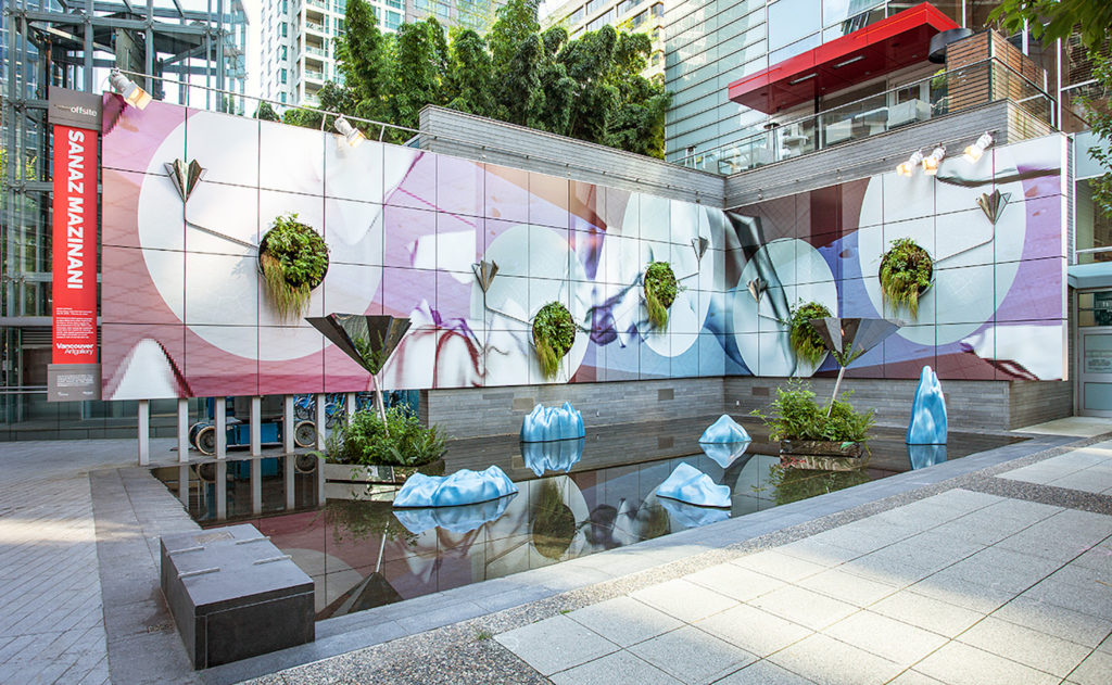 Installation view of Offsite Sanaz Mazinani. Photo: Ian Lefebvre, Vancouver Art Gallery.