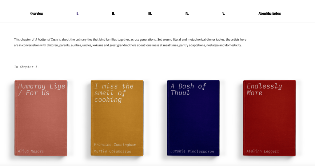 Chapter 1 view for “A Matter of Taste,” via Koffler.Digital.