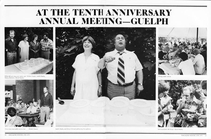 The Ontario Association of Art Galleries’ 10th anniversary celebration with board and members in Guelph, 1978