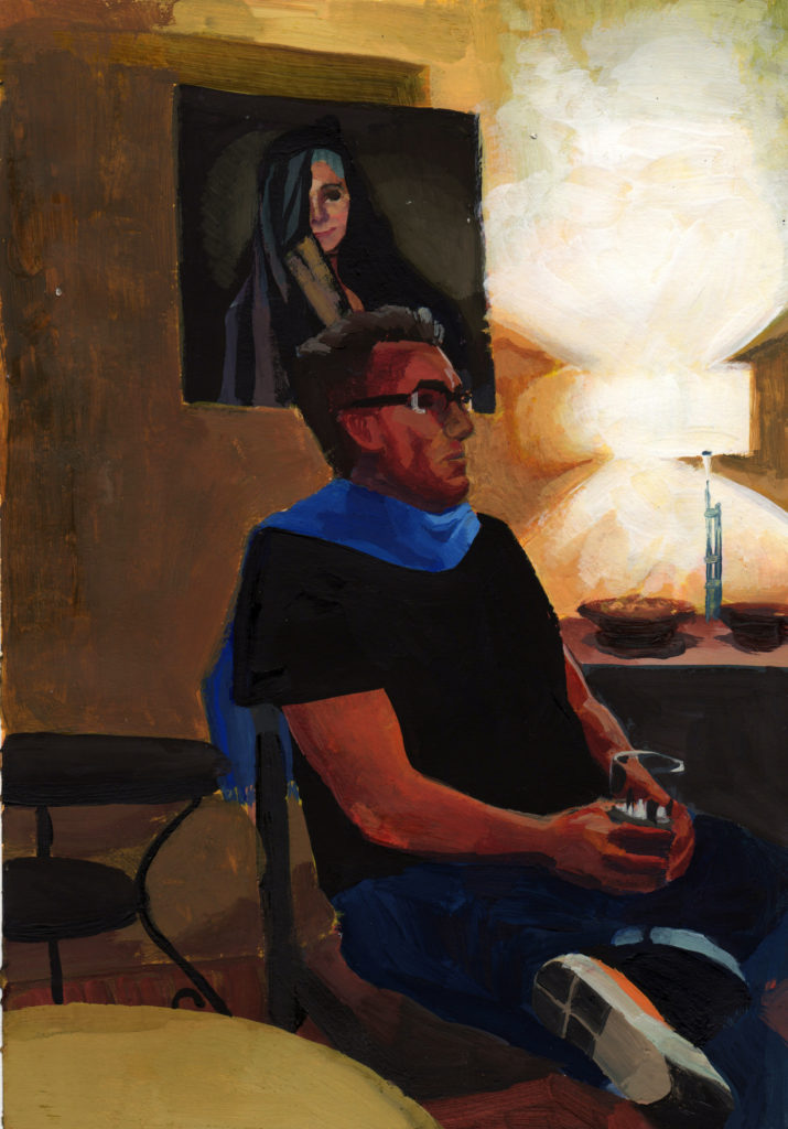 Sholem Krishtalka, <em>Richard</em>, 2013. Gouache on paper. 29.7 x 21.8 cm. Courtesy the artist