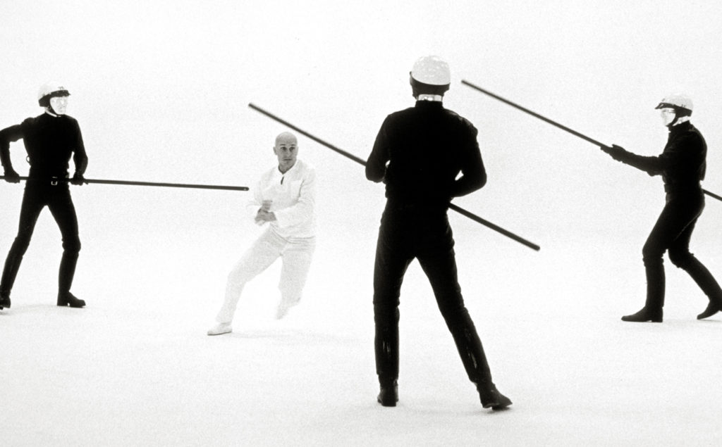 Robert Duvall in <em>THX-1138</em>, 1971. Courtesy Picturelux/The Hollywood Archive/Alamy Stock Photo.