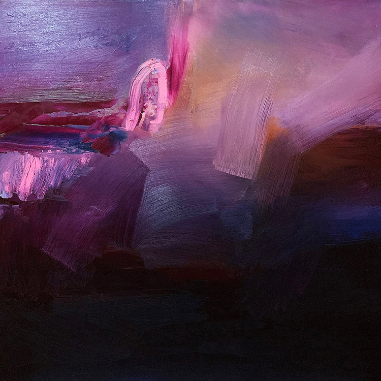 Jane Theodore, Caught in Moments, Oil on panel, 40" x 40"