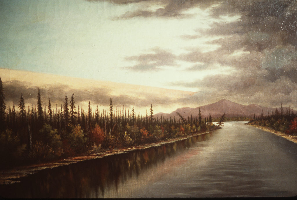 Grafton Tyler Brown, <em>Sunset at Stave Lake B.C.</em>, 1882. Courtesy the Art Gallery of Greater Victoria.